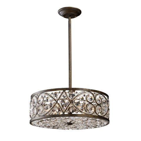 Amherst 6 Light Pendant In Antique Bronze