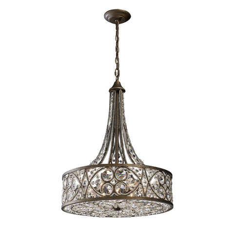 Amherst 6 Light Pendant In Antique Bronze