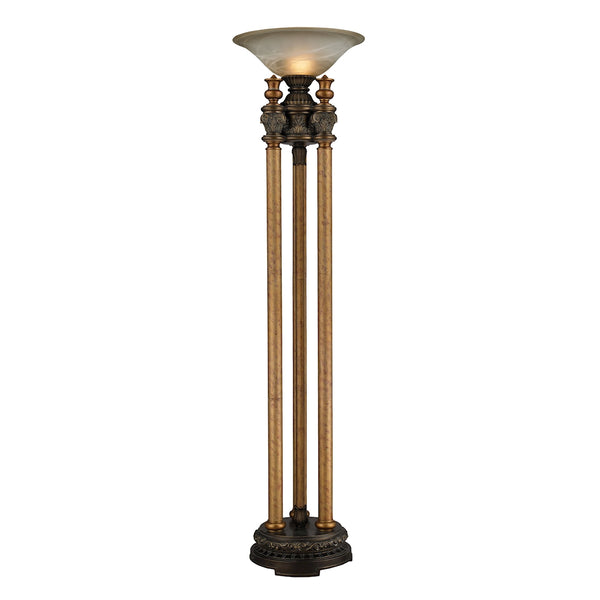 Athena 1 Light Torchiere Floor Lamp In Athena Bronze