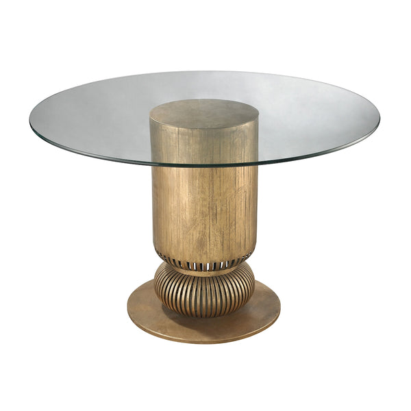 Sock Bun Entry Table In Gold Leaf