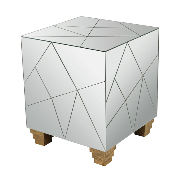 Mirrored Mosaic Cube Foot Stool