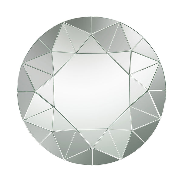 Circular Geometric Mosaic Mirror