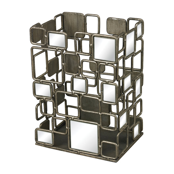 Alvis-Metal And Antique Mirror Vase