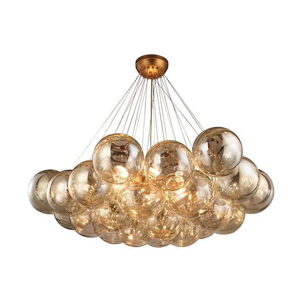 Cielo 6 Light Chandelier In Antique Gold Leaf