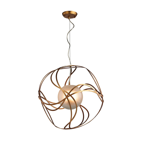 Oriona 3 Light Pendant In Antique Gold Leaf - Small