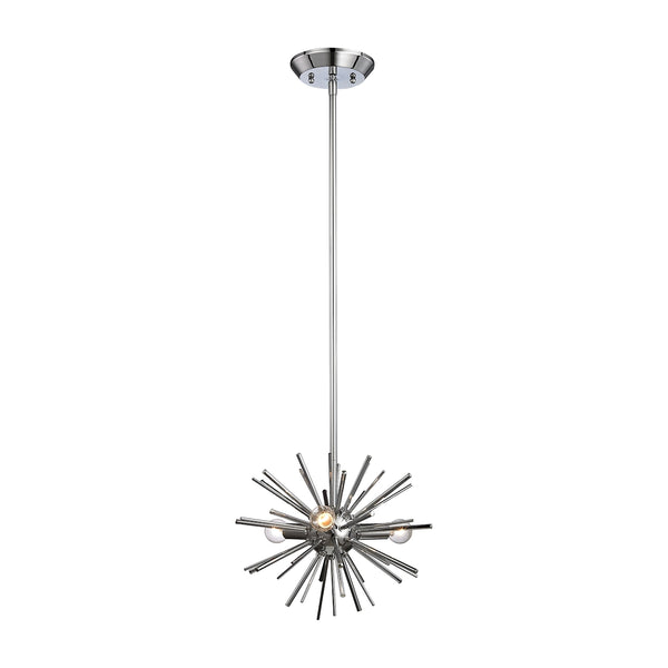 Starburst 3 Light Pendant In Chrome