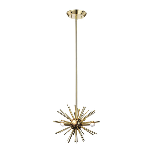Starburst 3 Light Pendant In Gold