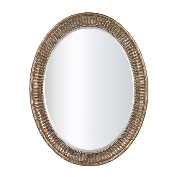 Franklin Oval Mirror In Bronze