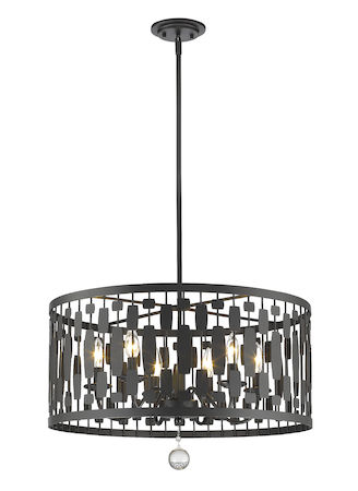 Z-Lite Almet 6 Light Pendant 430D24-BRZ