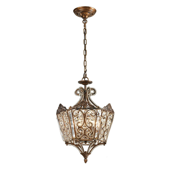 Villegosa 6 Light Pendant In Spanish Bronze