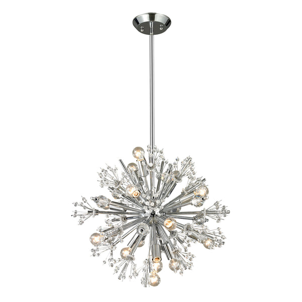 Starburst 15 Light Chandelier In Polished Chrome