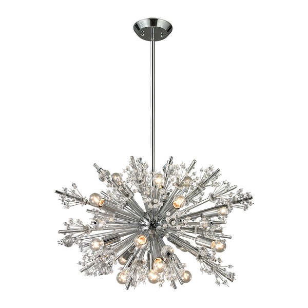 Starburst 19 Light Chandelier In Polished Chrome