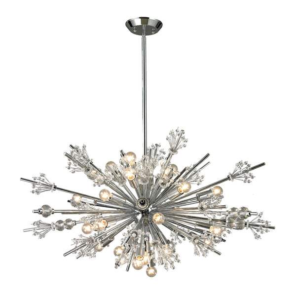 Starburst 24 Light Chandelier In Polished Chrome