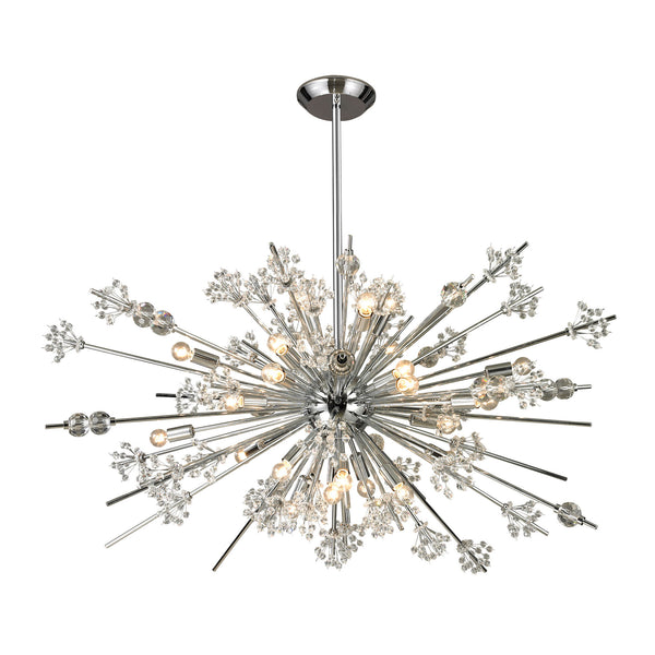 Starburst 29 Light Chandelier In Polished Chrome
