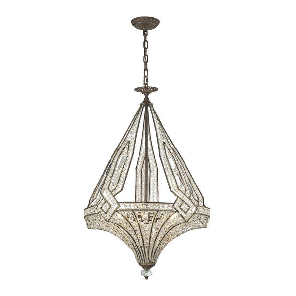 Jausten 5 Light Chandelier In Antique Bronze