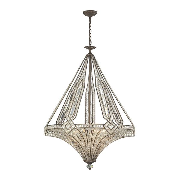 Jausten 7 Light Chandelier In Antique Bronze
