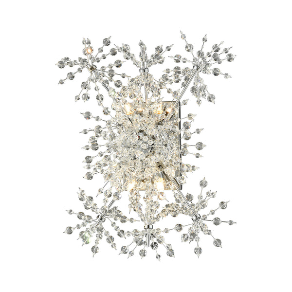 Snowburst 4 Light Wall Sconce In Polished Chrome