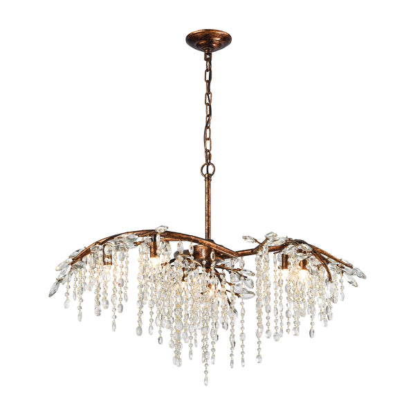 Elia 6 Light Chandelier In Spanish Bronze