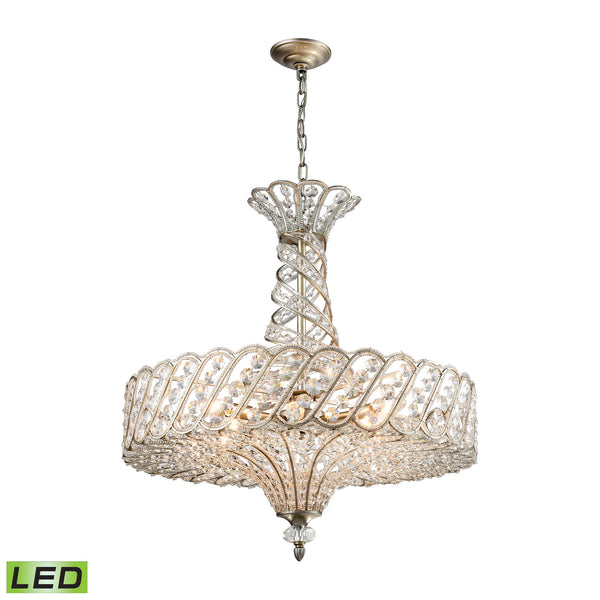 Cumbria 8 Light LED Chandelier In Aged Silver