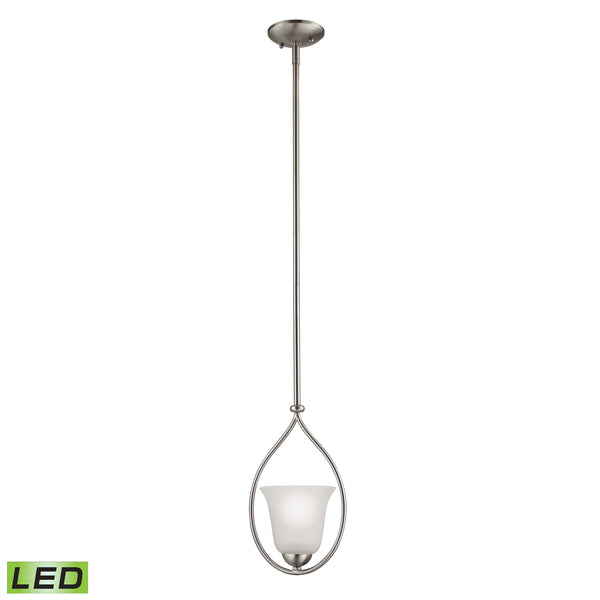 Conway 1 Light LED Pendant In Brushed Nickel