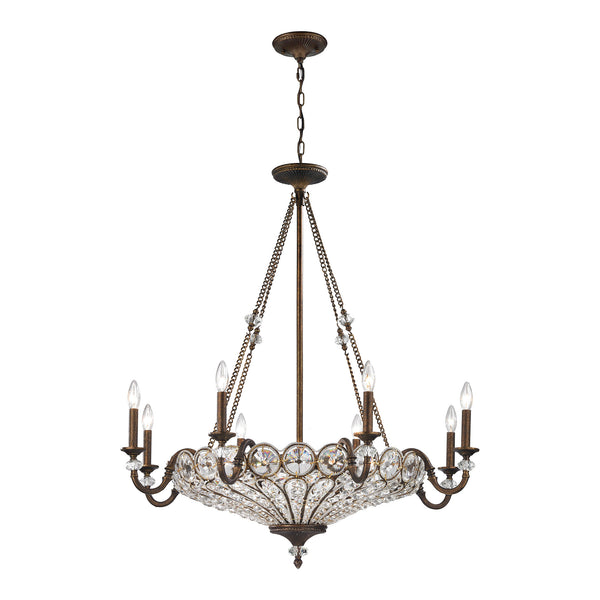 Christina 12 Light Chandelier In Mocha