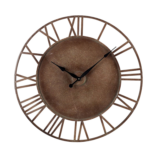 Metal Roman Numeral Outdoor Wall Clock