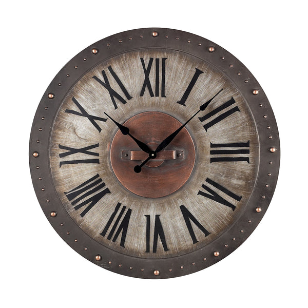 Metal Roman Numeral Outdoor Wall Clock