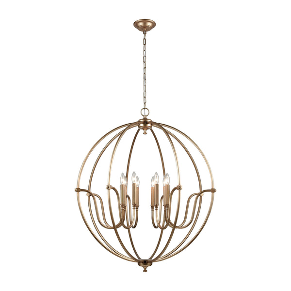 Stanton 8 Light Chandelier In Matte Gold
