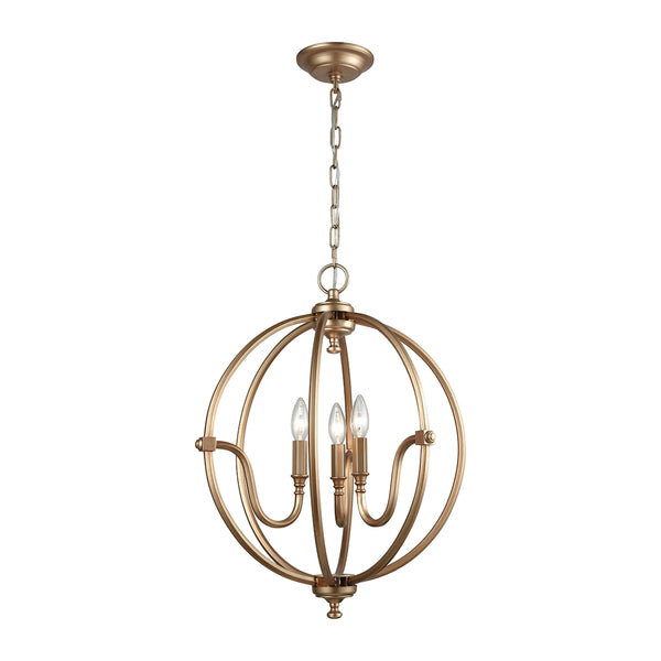 Stanton 3 Light Chandelier In Matte Gold