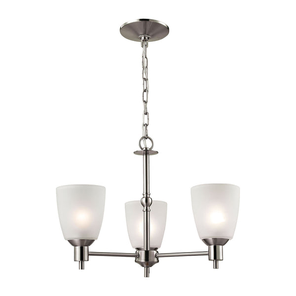 Jackson 3 Light EEF Chandelier In Brushed Nickel