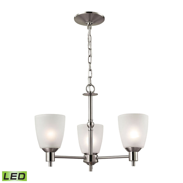 Jackson 3 Light LED Chandelier In Brushed Nickel