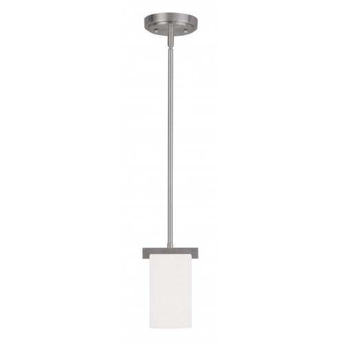 Livex Lighting Astoria 1 Light Brushed Nickel Mini Pendant