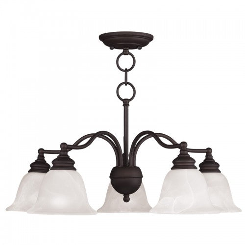Livex Lighting Essex 5 Light Bronze Chandelier/Ceiling Mount