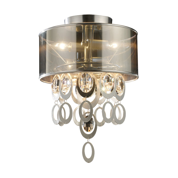 Parisienne 2 Light Wall Sconce In Silver Leaf