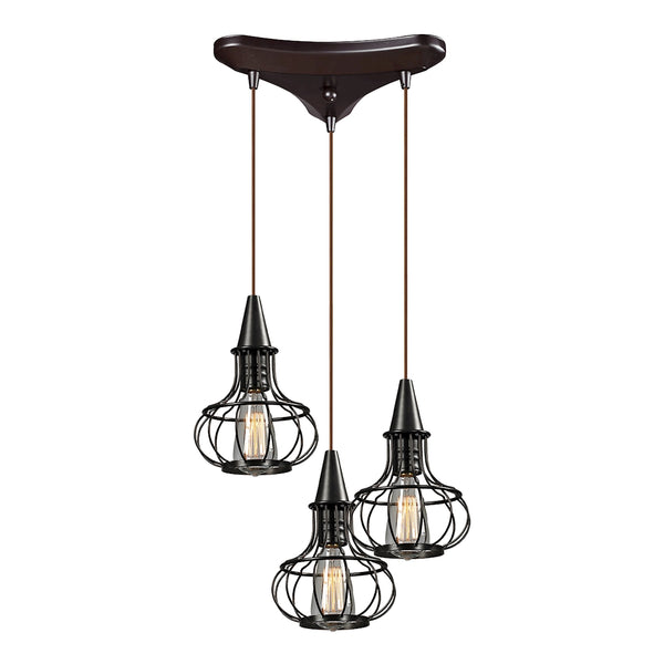 Yardley 3 Light Pendant In Oil Rubbed Bronze