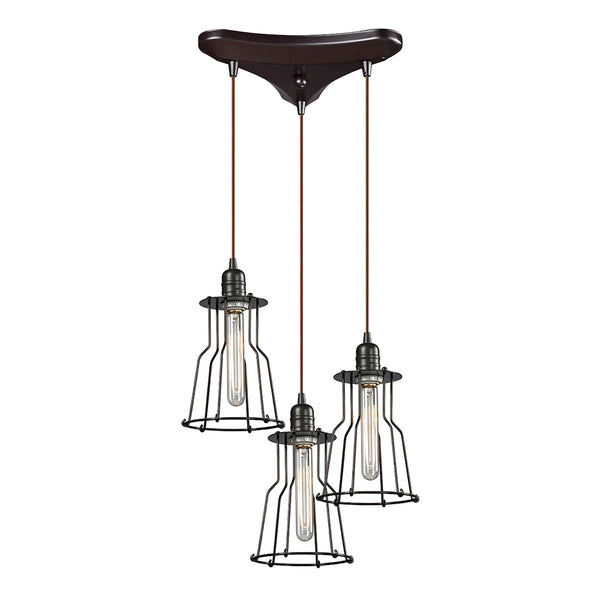 Yardley 3 Light Pendant In Oil Rubbed Bronze