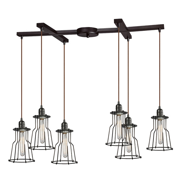 Yardley 6 Light Pendant In Oil Rubbed Bronze