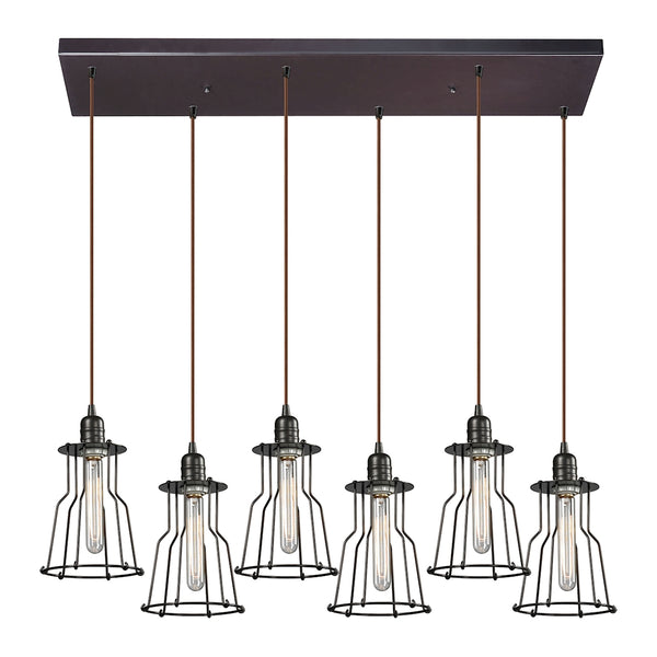 Yardley 6 Light Pendant In Oil Rubbed Bronze