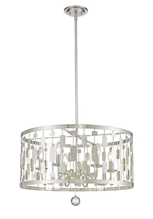 Z-Lite Almet 6 Light Pendant 430D24-BN