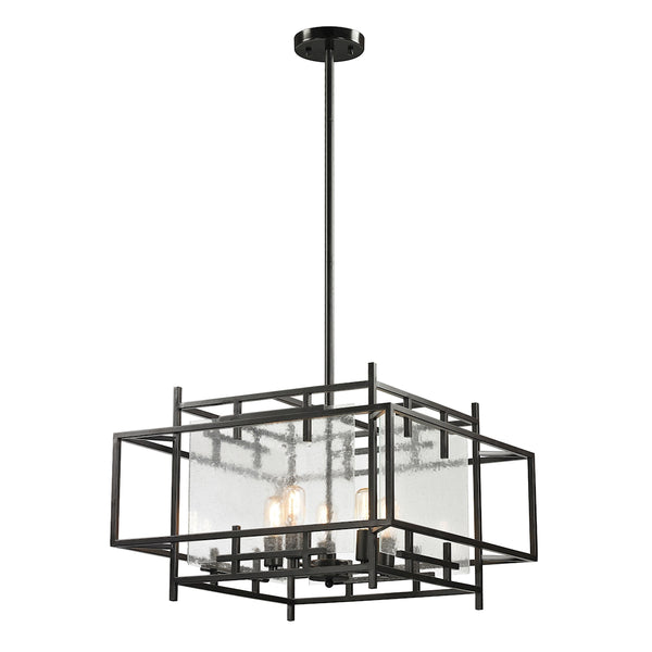 Intersections 5 Light Pendant In Oil Rubbed Bronze