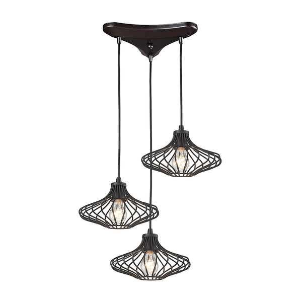 Yardley 3 Light Pendant In Oil Rubbed Bronze