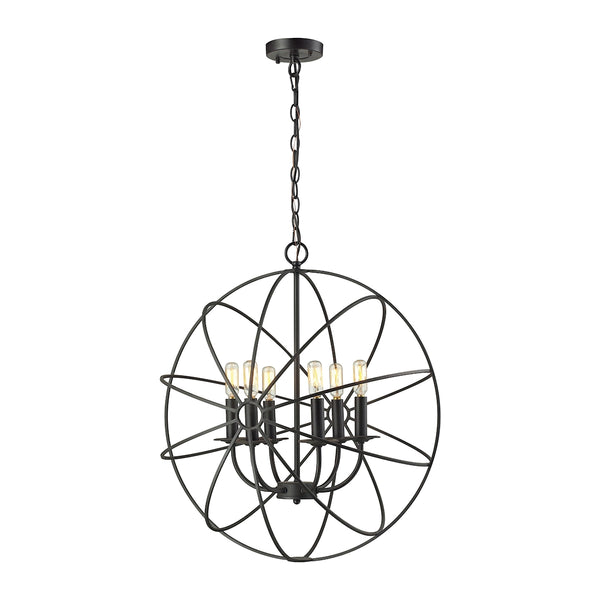 Yardley 6 Light Chandelier In Oil Rubbed Bronze