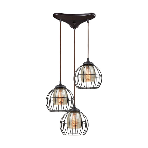 Yardley 3 Light Pendant In Oil Rubbed Bronze