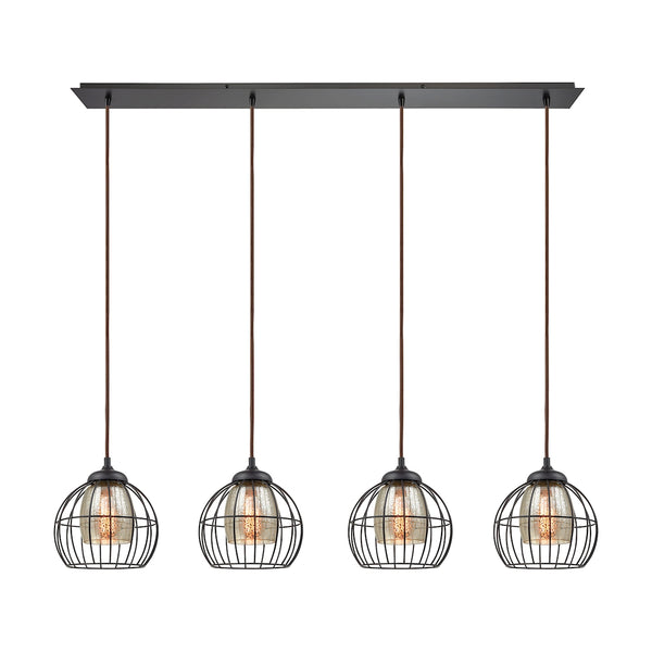 Yardley 4 Light Pendant In Oil Rubbed Bronze
