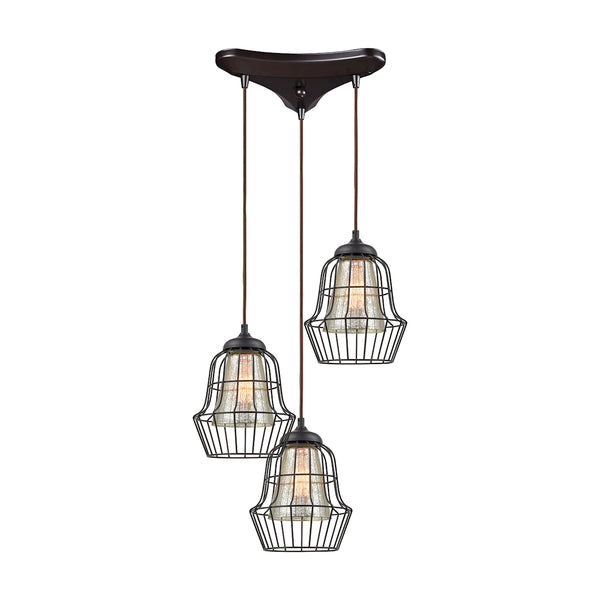 Yardley 3 Light Pendant In Oil Rubbed Bronze