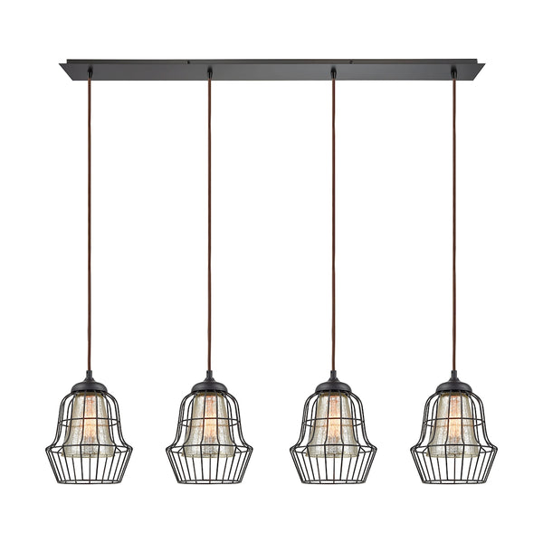 Yardley 4 Light Pendant In Oil Rubbed Bronze