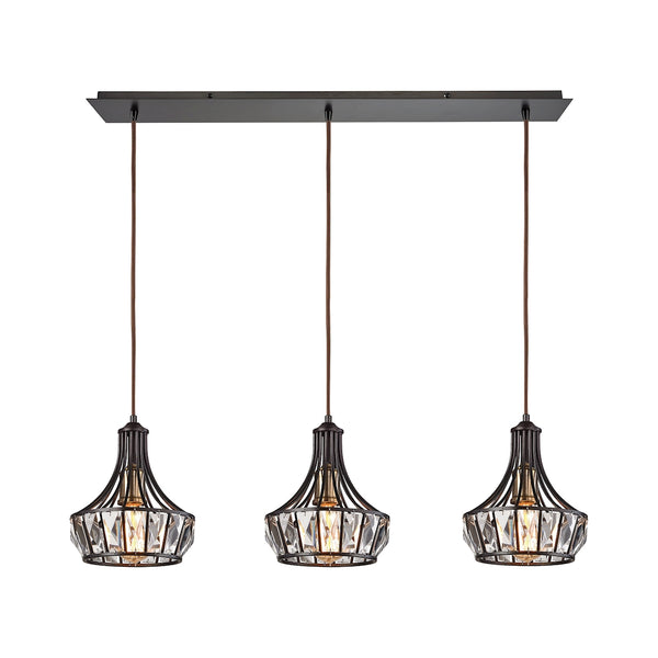 Yardley 3 Light Pendant In Oil Rubbed Bronze