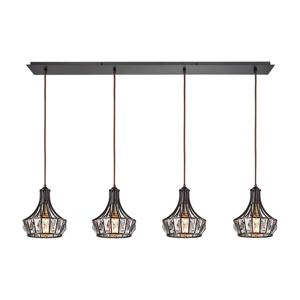 Yardley 4 Light Pendant In Oil Rubbed Bronze