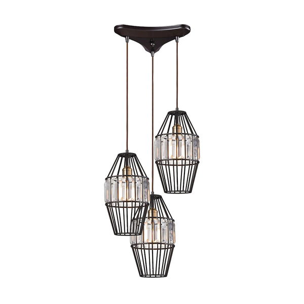 Yardley 3 Light Pendant In Oil Rubbed Bronze