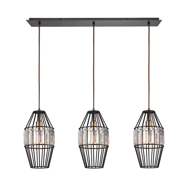 Yardley 3 Light Pendant In Oil Rubbed Bronze